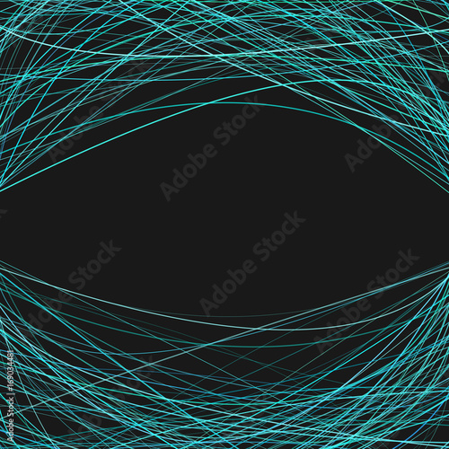 Abstract geometrical background with arched stripes at the top and the bottom - vector illustration