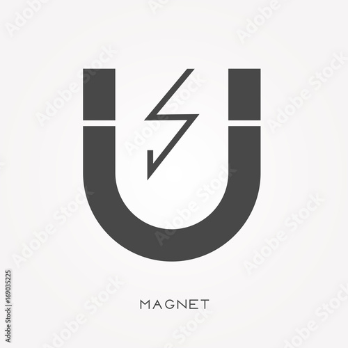 Silhouette icon magnet