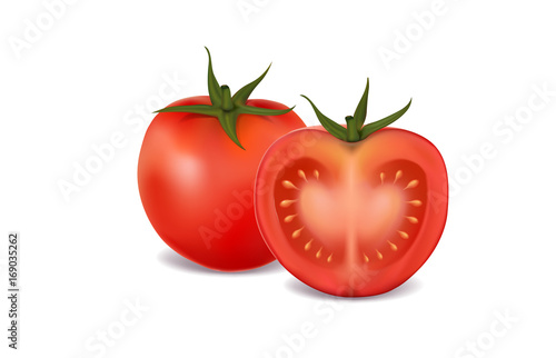 illustration of a tomato on white background