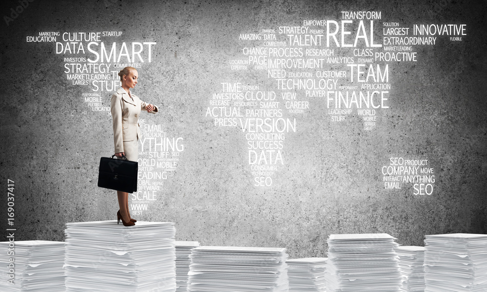 Successful confident business woman in suit. Successful confident business woman in suit.
