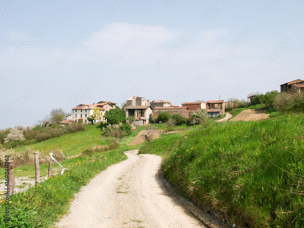 Obraz premium little country isolated village