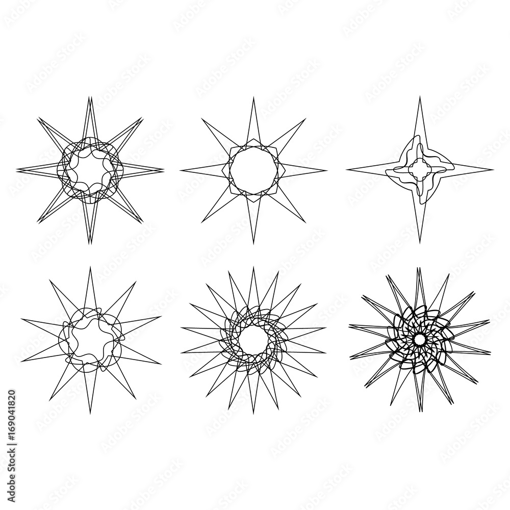 Obraz premium Cosmic geometry astrological star pattern symbols