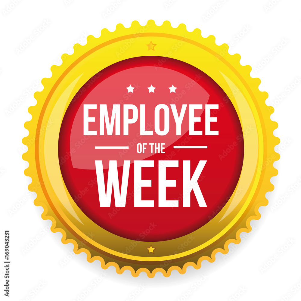 Employee of the week award badge Employee of the week award badge