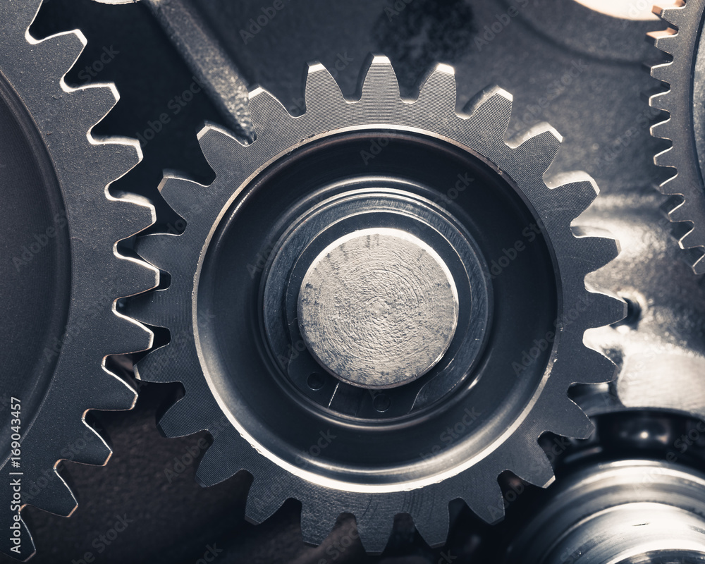 engine gear wheels, industrial background engine gear wheels, industrial background