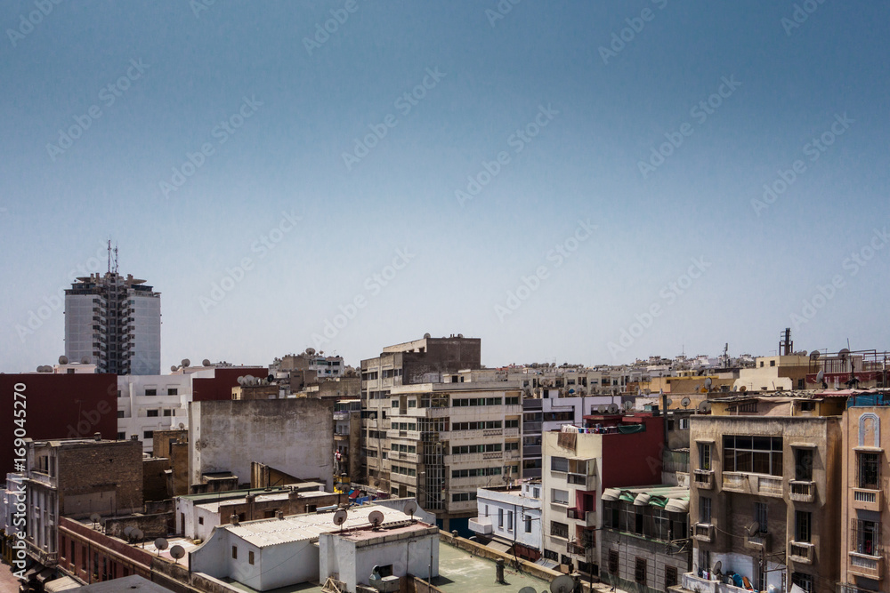 Naklejka premium high angle view of buildings in casablanca - Morocco