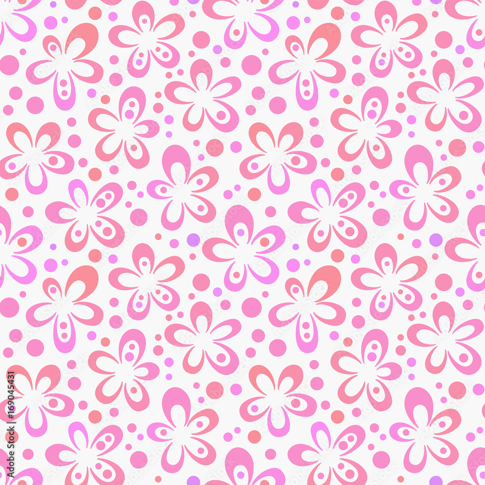 Pink happy floral pattern Pink happy floral pattern