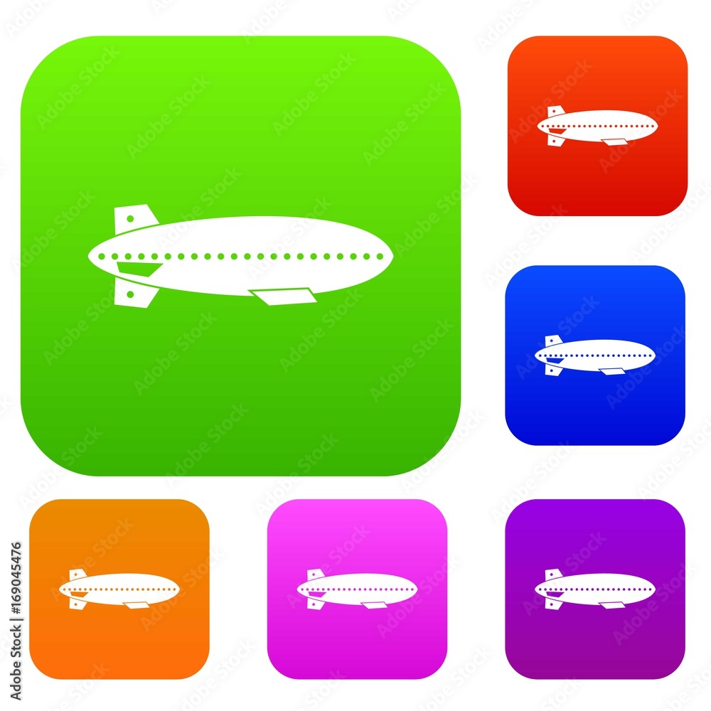 Obraz premium Dirigible balloon set collection