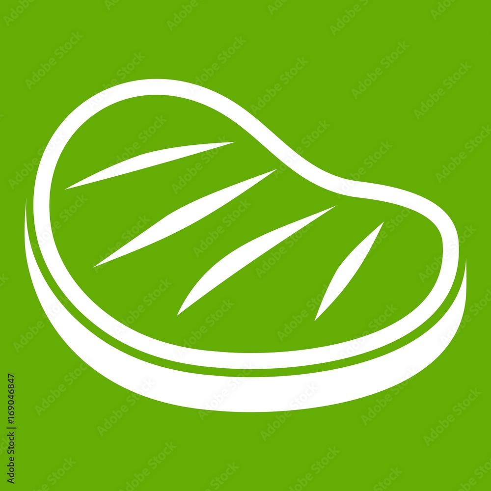 Beef steak icon green Beef steak icon green