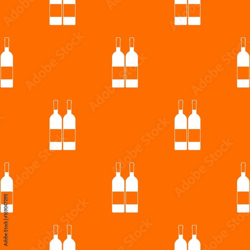 Two bottles of wine pattern seamless