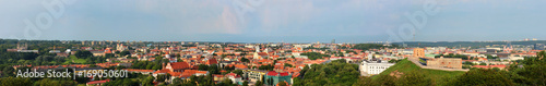 Panorama of Vilnius, Lithuania. View from the Hill of Three Crosses