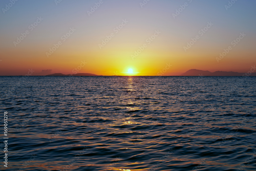Sunset over water Sunset over water