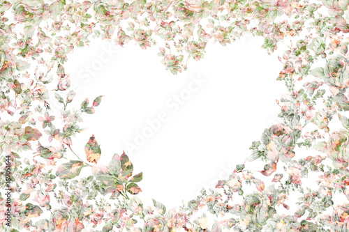 Festive vintage card floral heart © zinovskaya