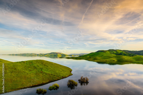 san luis reservoir - sunset - california