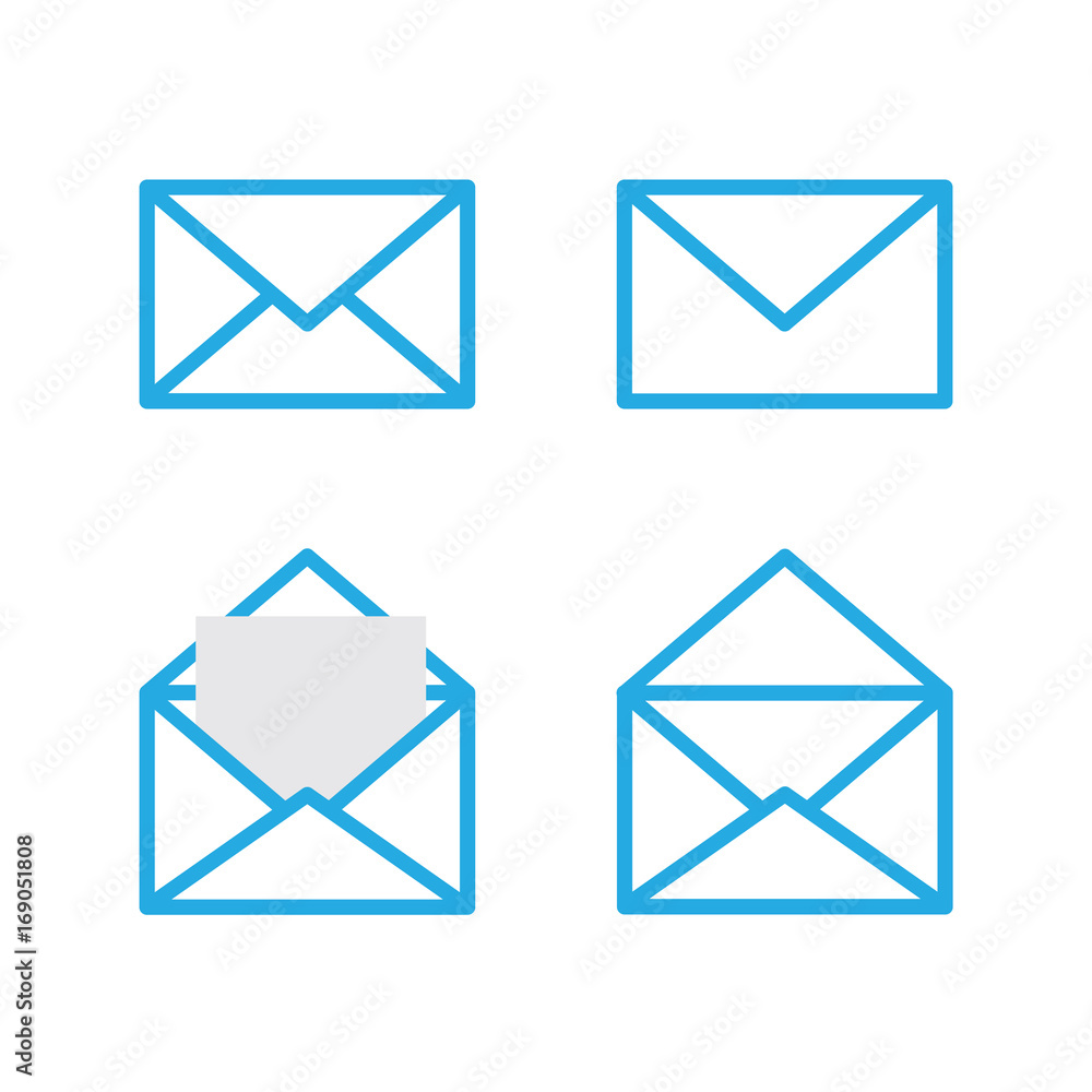 set of envelopes- vector illustration set of envelopes- vector illustration