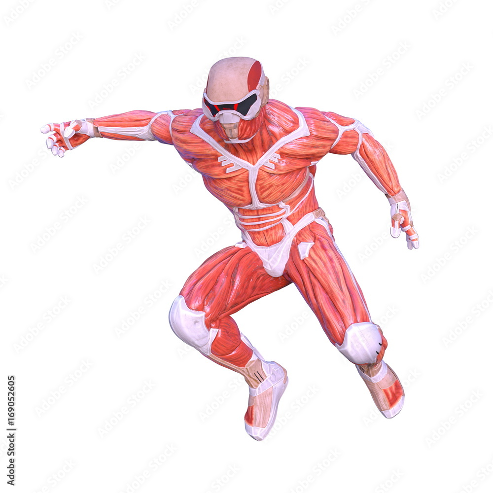 Naklejka premium マッスルヒーロー