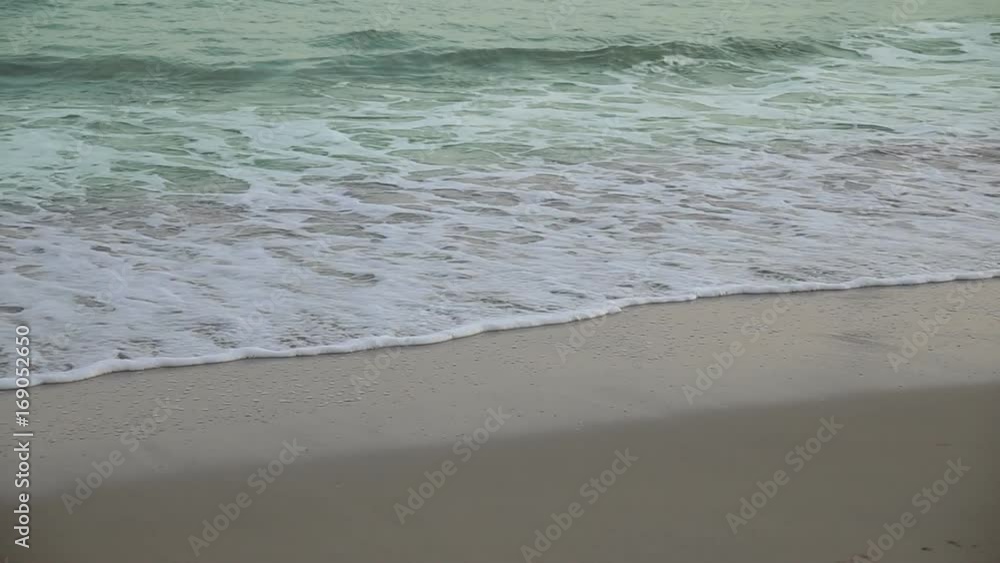 Closeup Calm Waves of the Sea.Nature background. Evening beautiful HD video Closeup Calm Waves of the Sea.Nature background. Evening beautiful HD video