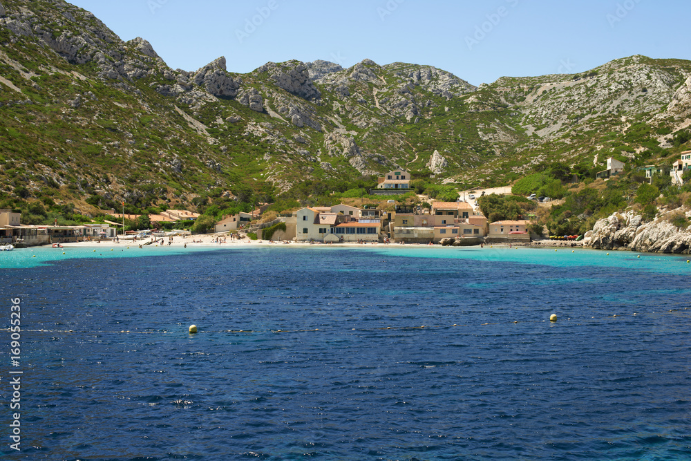 Obraz premium Coastal landscape between Cassis and Marseille, Calanques