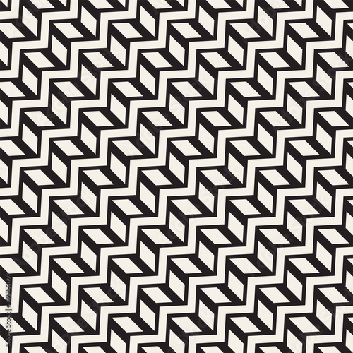 Vector seamless zigzag line pattern. Abstract stylish geometric background. Repeating lattice background