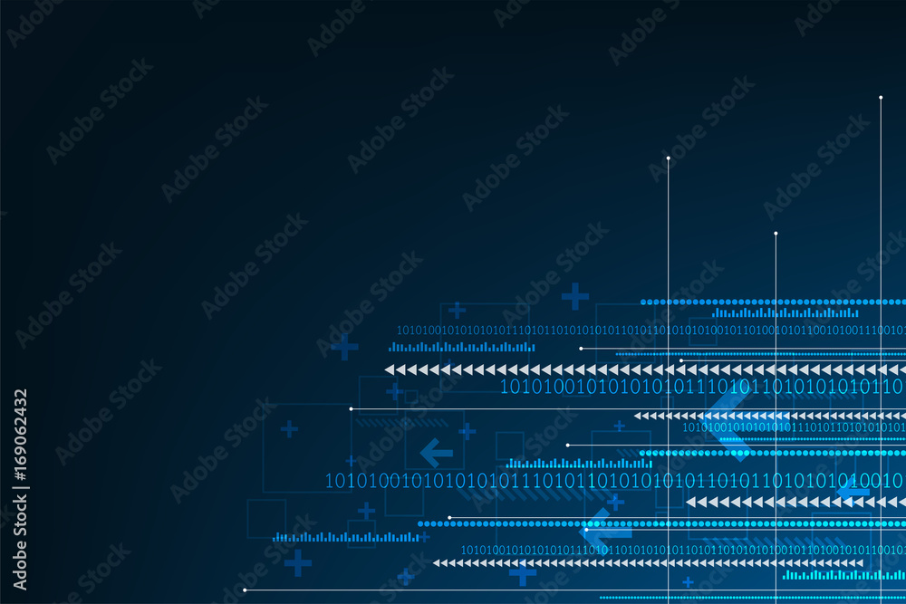 Fototapeta premium Wektorowy abstrakcjonistyczny tło technologii pojęcie.