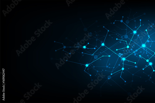 Vector abstract background technology network design.