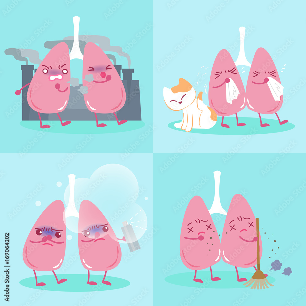 lung with air pollution lung with air pollution