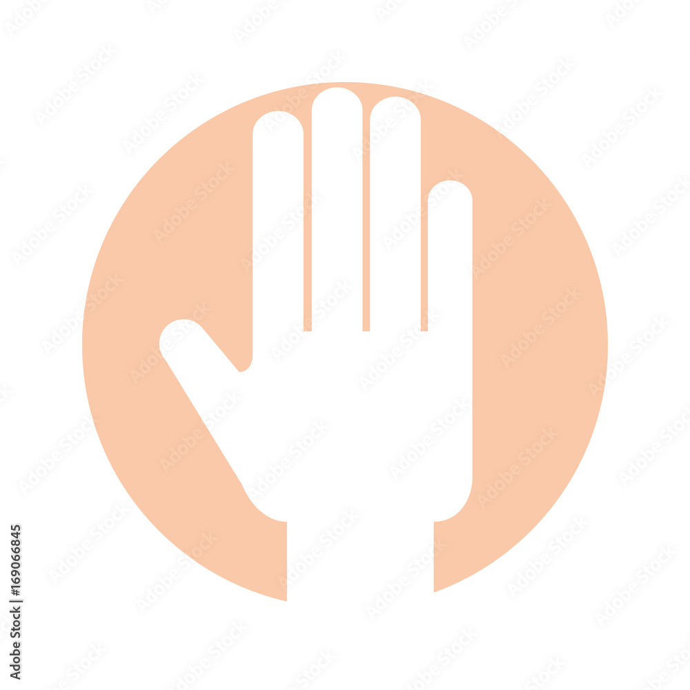 Obraz premium hand human isolated icon vector illustration design