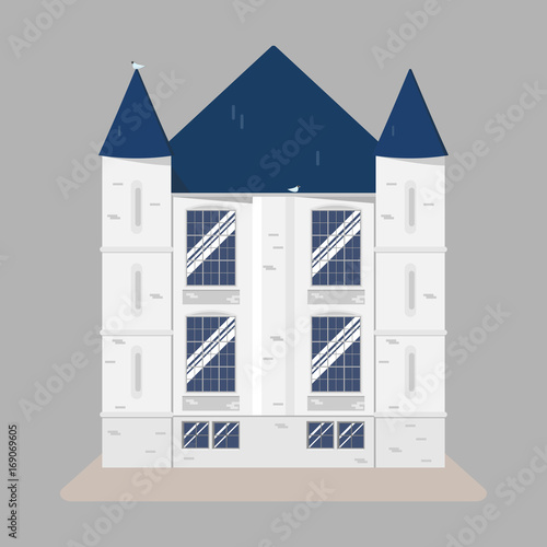 Two storied mansion house in a old style.