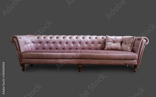 Fototapeta Naklejka Na Ścianę i Meble -  elegant sofa isolated on gray background