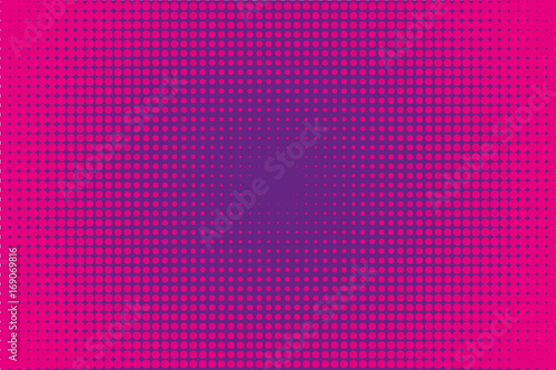 Comic pattern. Halftone background. Purple, pink color.