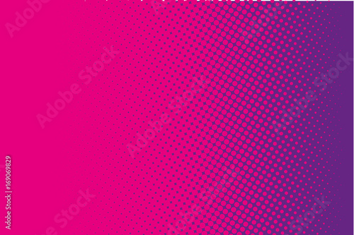 Comic pattern. Halftone background. Purple, pink color.