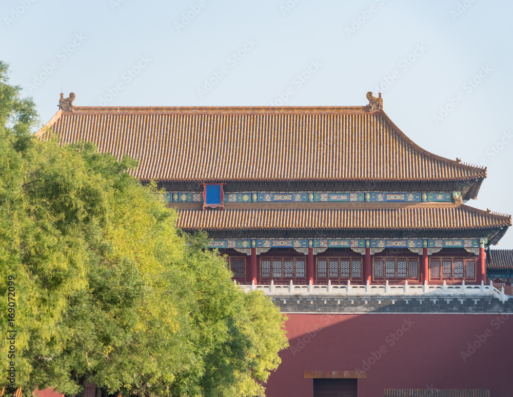 the Meridian Gate of the Forbidden City in Beijing,China. the Meridian Gate of the Forbidden City in Beijing,China.