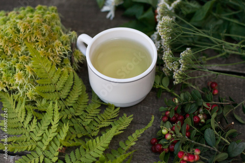 a cup of herbal tea