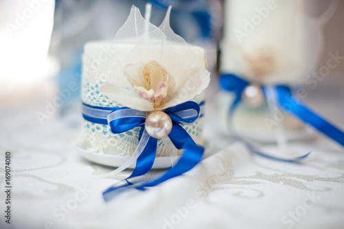 Wedding candle with decor