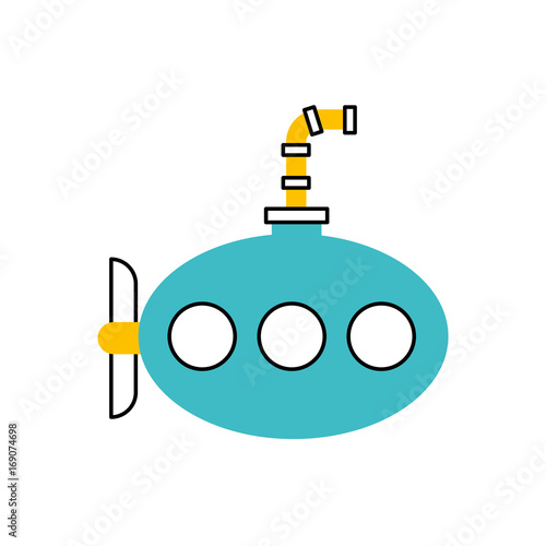 sea submarine isolated icon vector illustration design