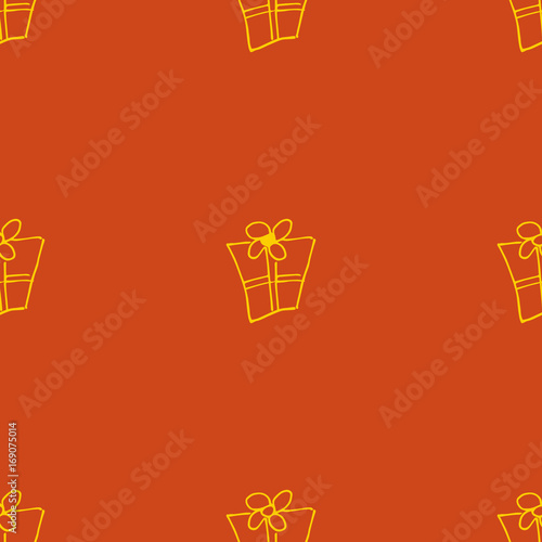 Gift boxes seamless pattern...
