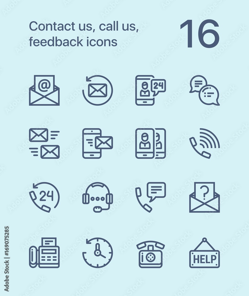 Outline Contact us, call us, feedback icons for web and mobile design pack 2 Outline Contact us, call us, feedback icons for web and mobile design pack 2
