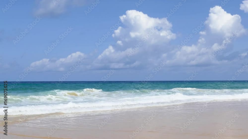 Waves of the sea, beautiful beaches, crystal clear water and the sky are at Karon beach. Phuket, Thailand country. Waves of the sea, beautiful beaches, crystal clear water and the sky are at Karon beach. Phuket, Thailand country.