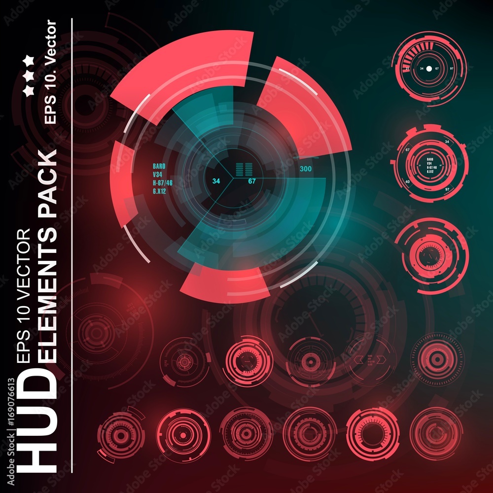 Futuristic virtual graphic touch user interface, HUD Futuristic virtual graphic touch user interface, HUD