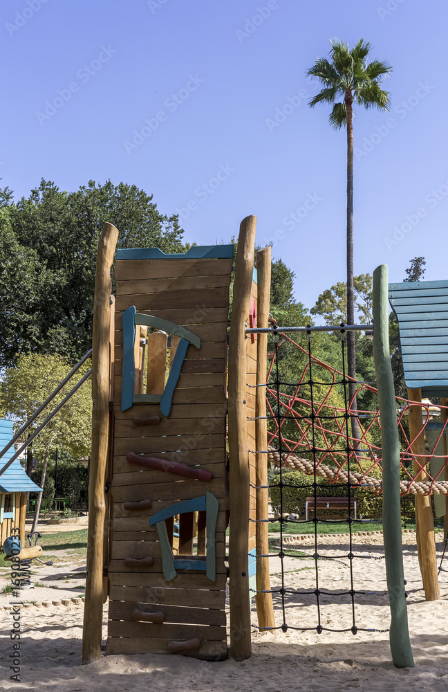 Playground for children in a park Playground for children in a park