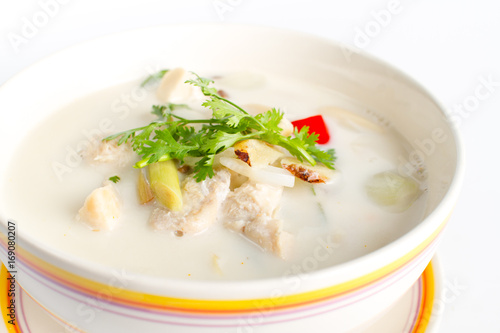 Chicken in coconut milk soup