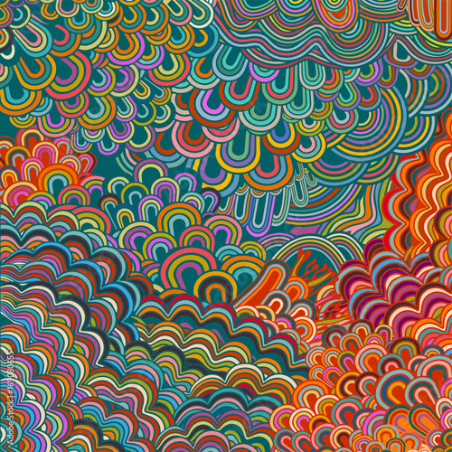 Colorful psychedelic background, hippie era, eps10 vector