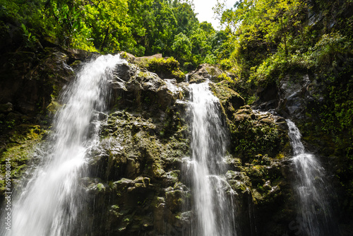 Upper Waikani falls  three bears  on Maui  Hawaii