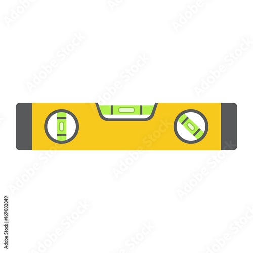 Bubble level tool flat icon, build and repair, level ruler sign vector graphics, a colorful solid pattern on a white background, eps 10.