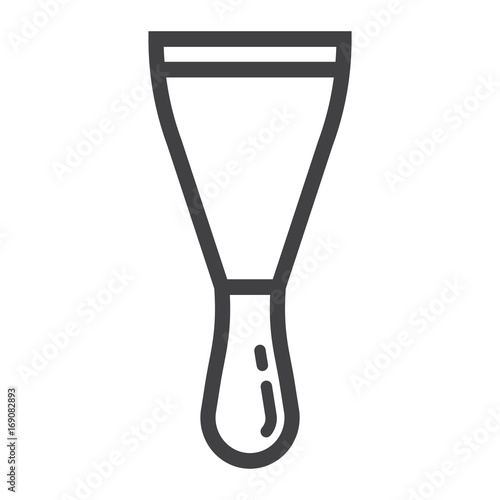 Putty knife line icon, build and repair, spatula sign vector graphics, a linear pattern on a white background, eps 10.