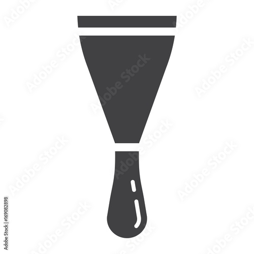 Putty knife glyph icon, build and repair, spatula sign vector graphics, a solid pattern on a white background, eps 10.