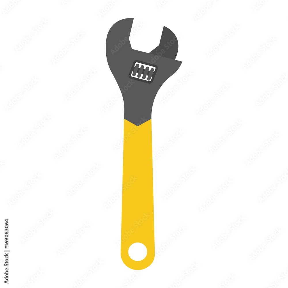 Adjustable wrench flat icon, build and repair, spanner sign vector graphics, a colorful solid pattern on a white background, eps 10. Adjustable wrench flat icon, build and repair, spanner sign vector graphics, a colorful solid pattern on a white background, eps 10.