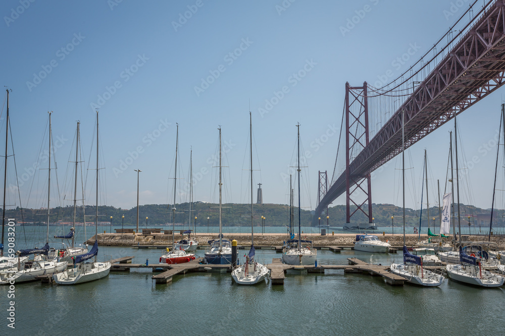 View of the City of Lisbon by the Docas, Portugal