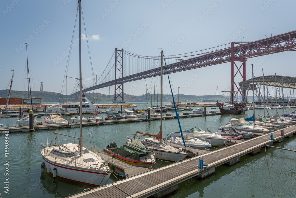 View of the City of Lisbon by the Docas, Portugal