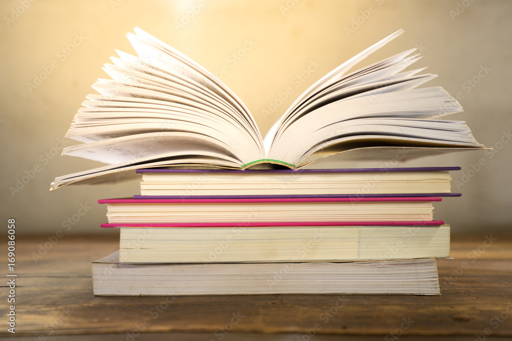 open book and grunge background open book and grunge background