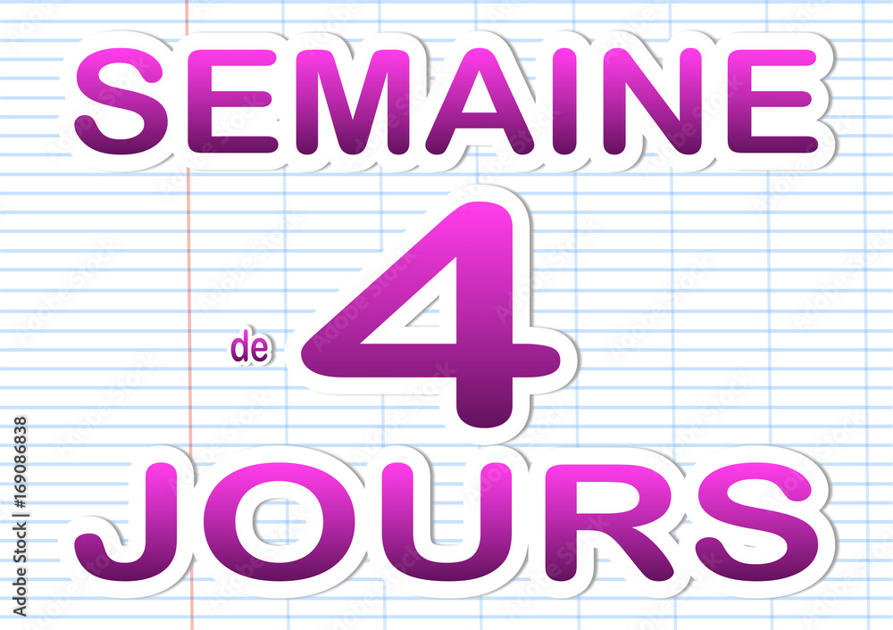 semaine de 4 jours en couleur semaine de 4 jours en couleur